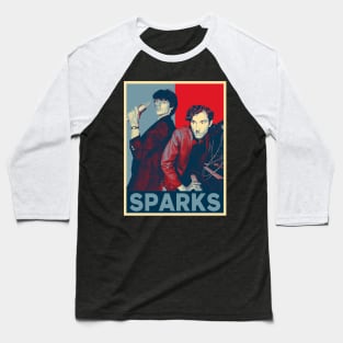 Retro Love Rock Sparks Fan Art Design Baseball T-Shirt